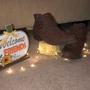 Brown ankle boots